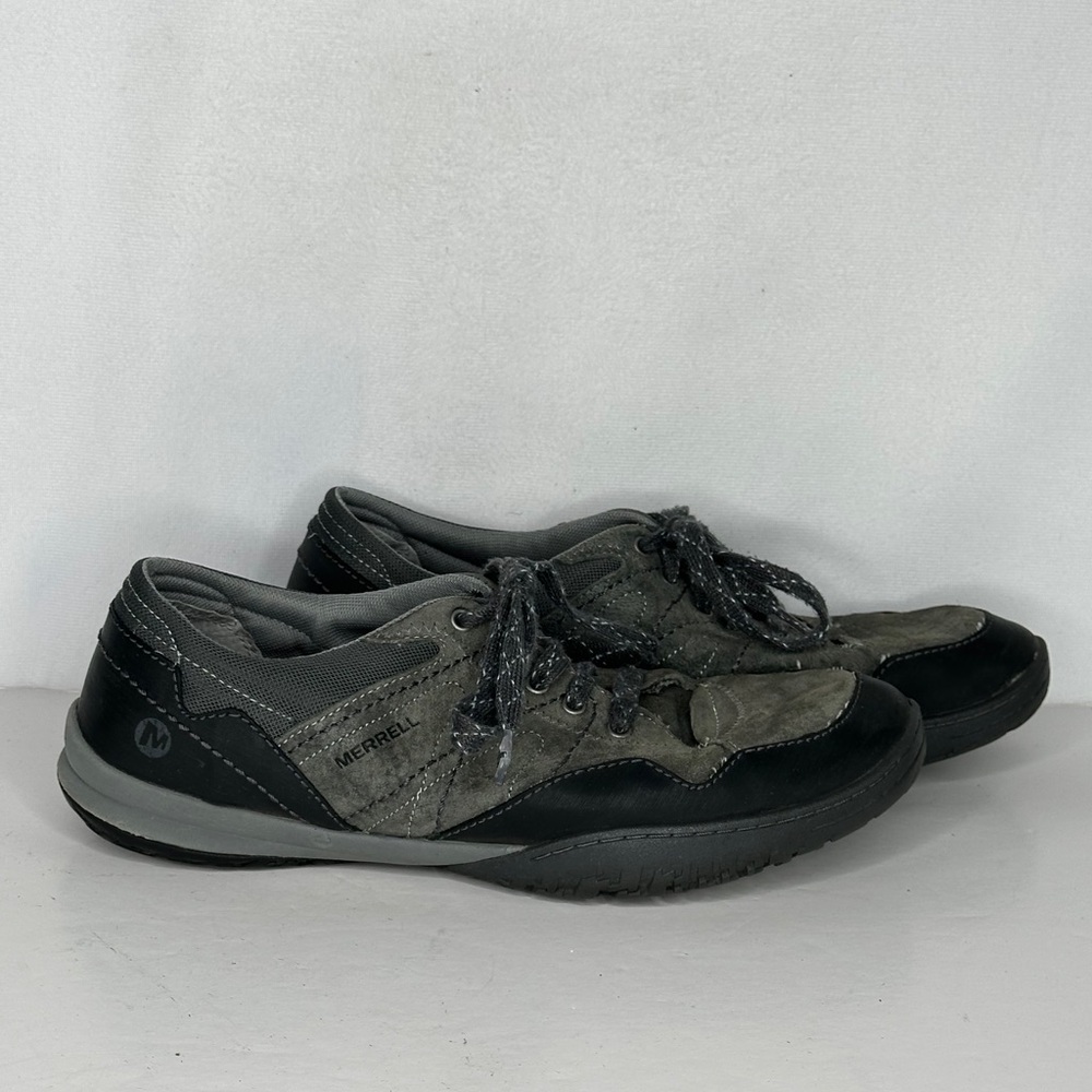 Merrell Albany Lace Sneaker Gray Suede &‎ Leather Activewear Hiking Camping Sz9